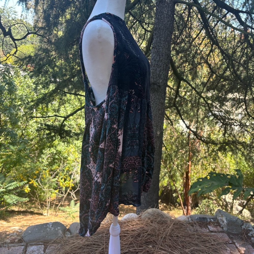 Free People Black and Pink Lace Dress - Picture 5 of 11